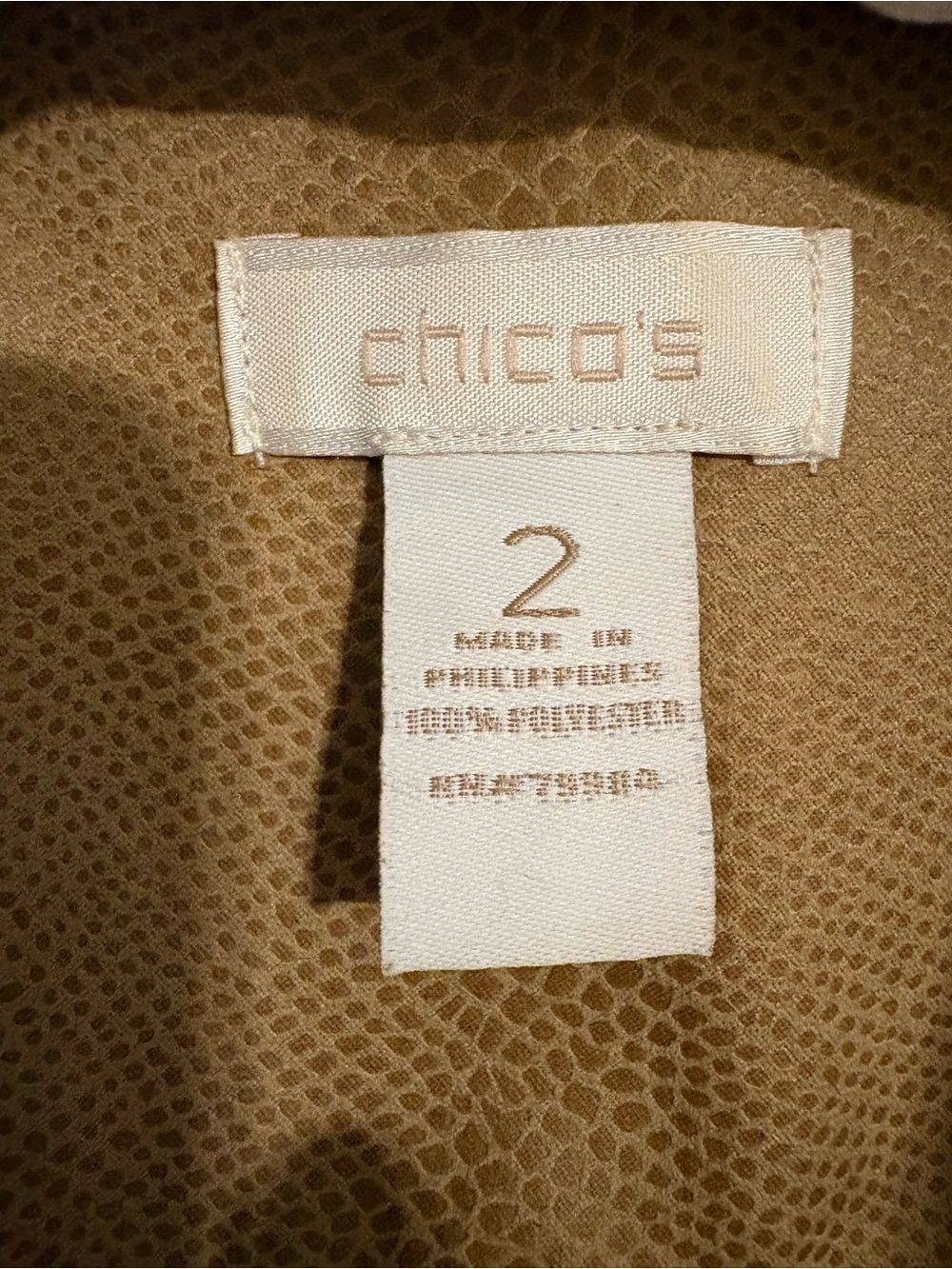 Chico's Tan Utility Drawstring Jacket - Picture 2 of 5